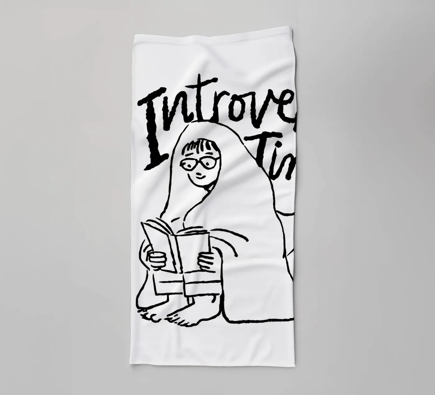 Introvert badhanddoek van Dreamer10