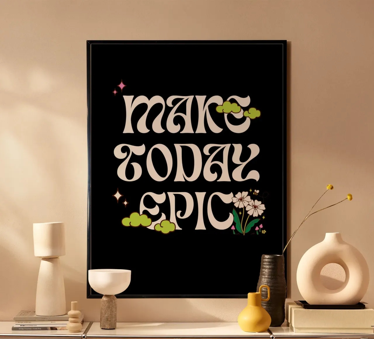 Epic Today poster con telaio in alluminio da Dreamer10