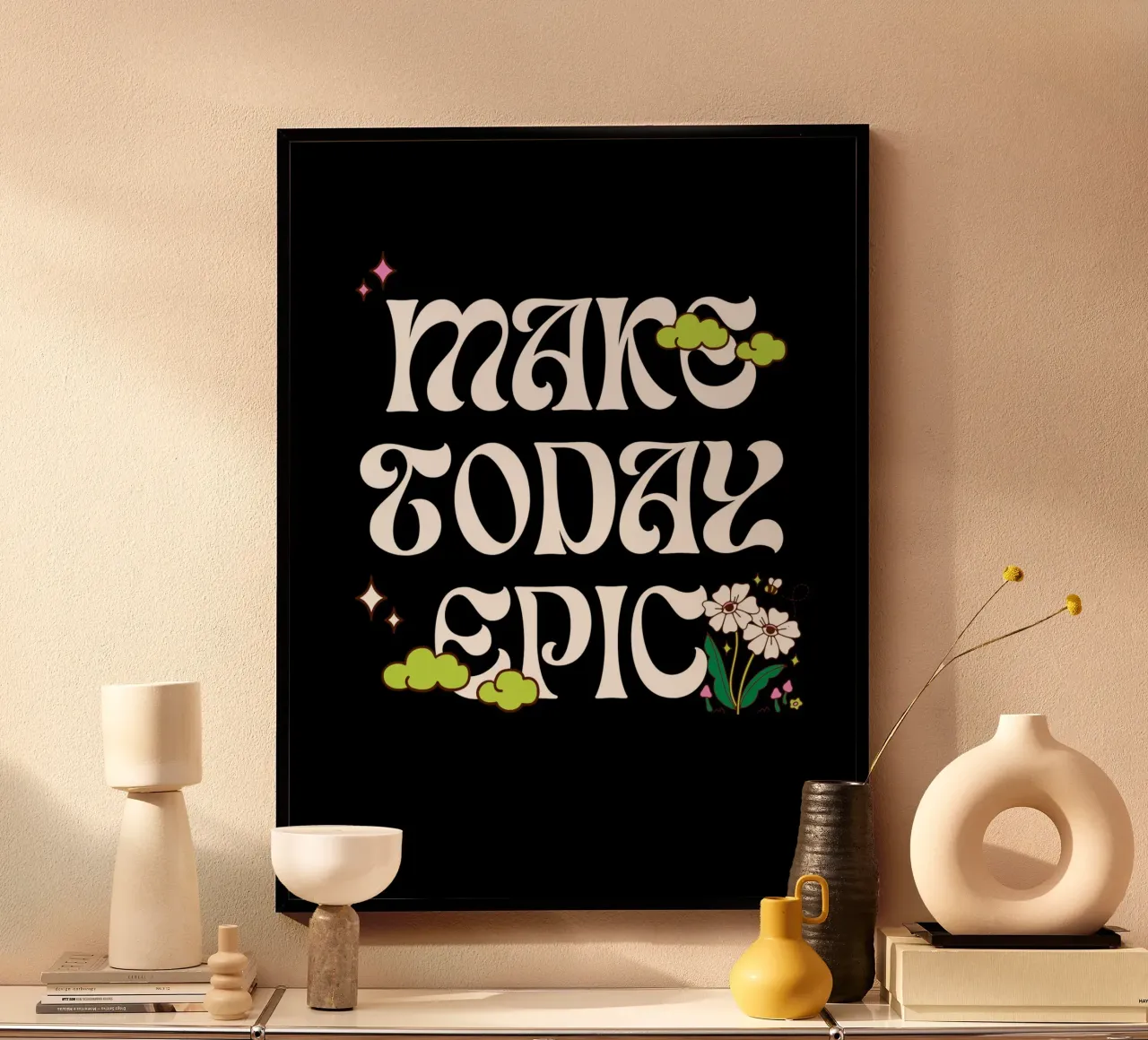 Epic Today poster con telaio in alluminio da Dreamer10