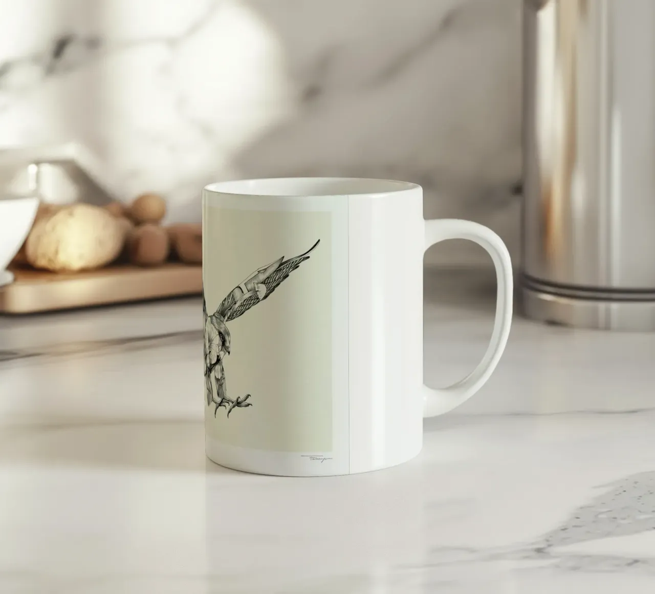 Merlin tazza in ceramica da Faunesque