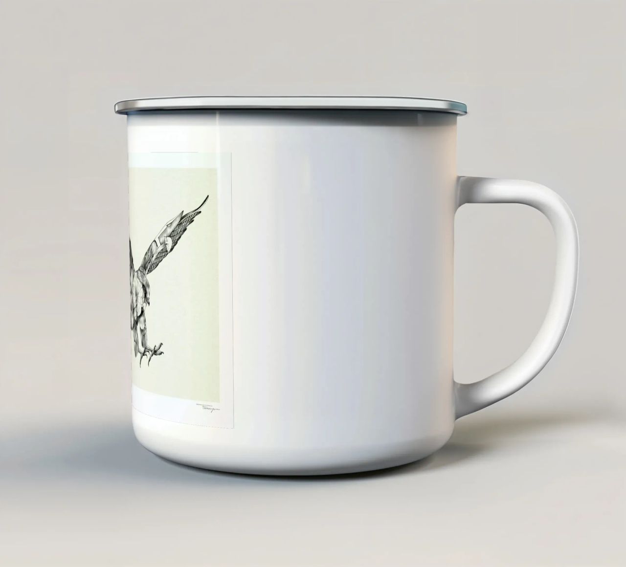 Merlin tazza in smalto da Faunesque