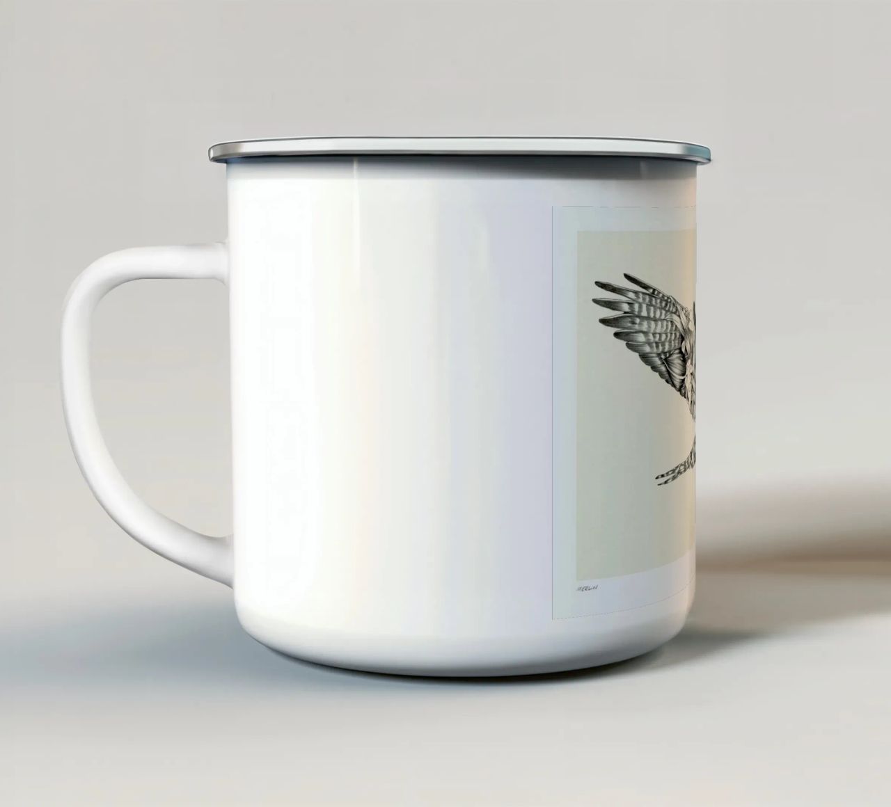 Merlin tazza in smalto da Faunesque