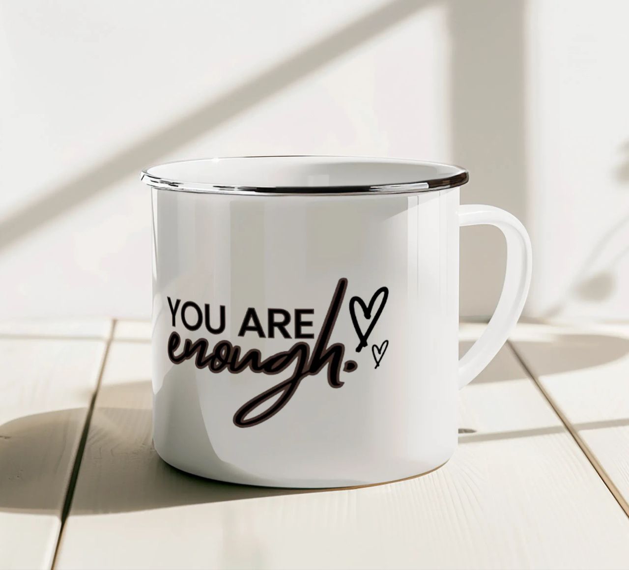 You are Enough tazza in smalto da Dreamer10