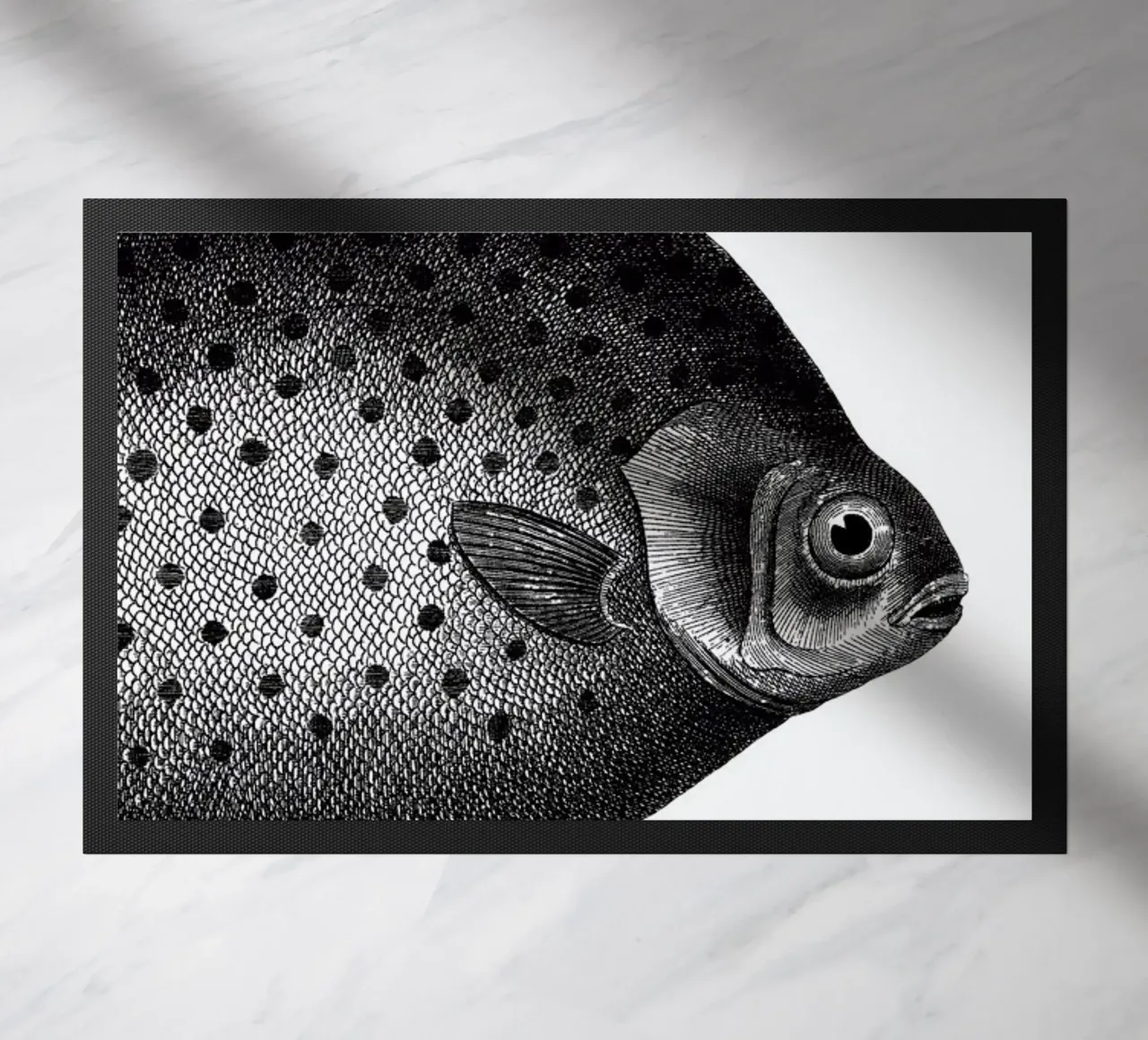 Hey Fish doormat by The Gently Unfurling Sneak