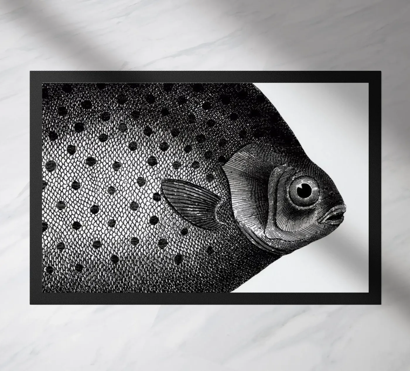 Hey Fish doormat by The Gently Unfurling Sneak