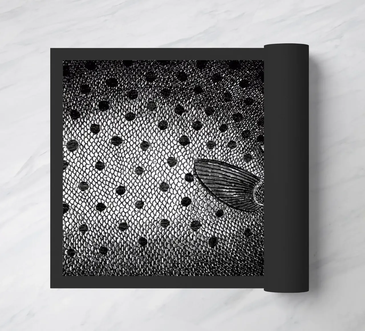 Hey Fish doormat by The Gently Unfurling Sneak