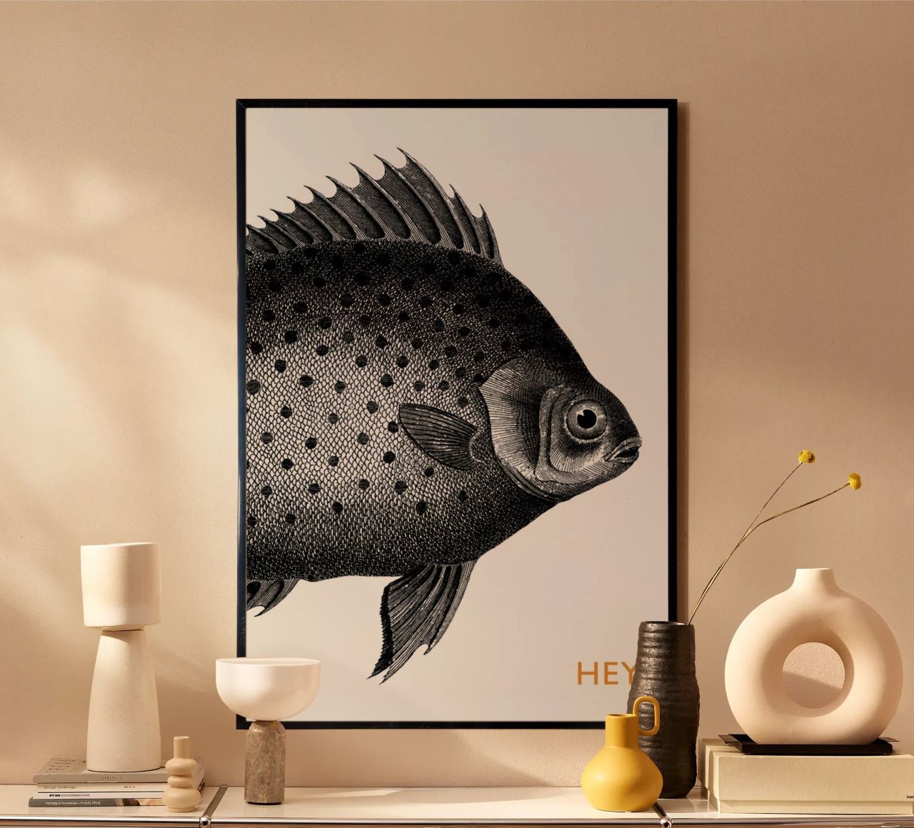 Hey Fish Poster von The Gently Unfurling Sneak