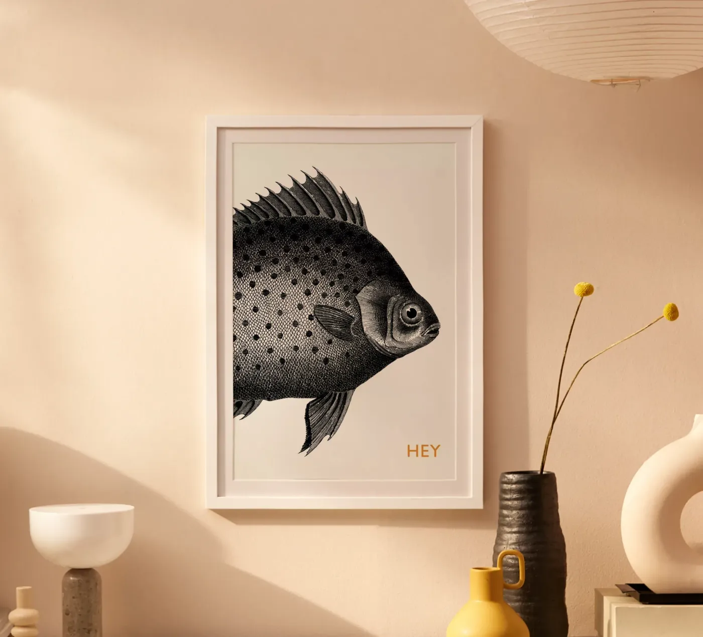 Hey Fish poster van The Gently Unfurling Sneak