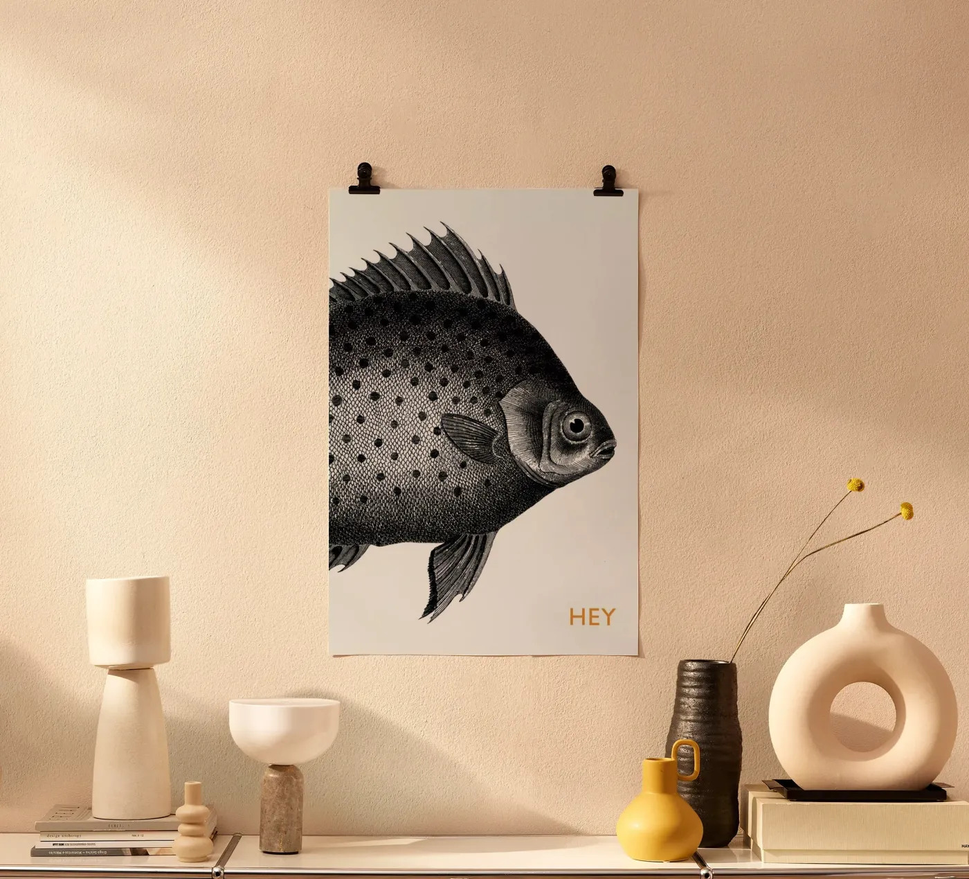 Hey Fish poster van The Gently Unfurling Sneak