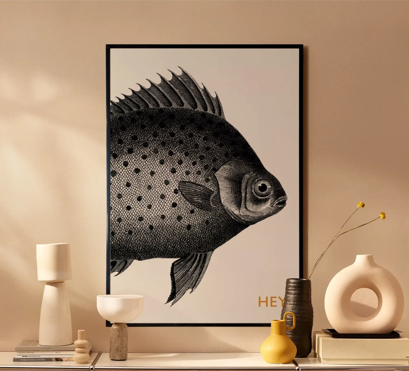 Hey Fish poster van The Gently Unfurling Sneak