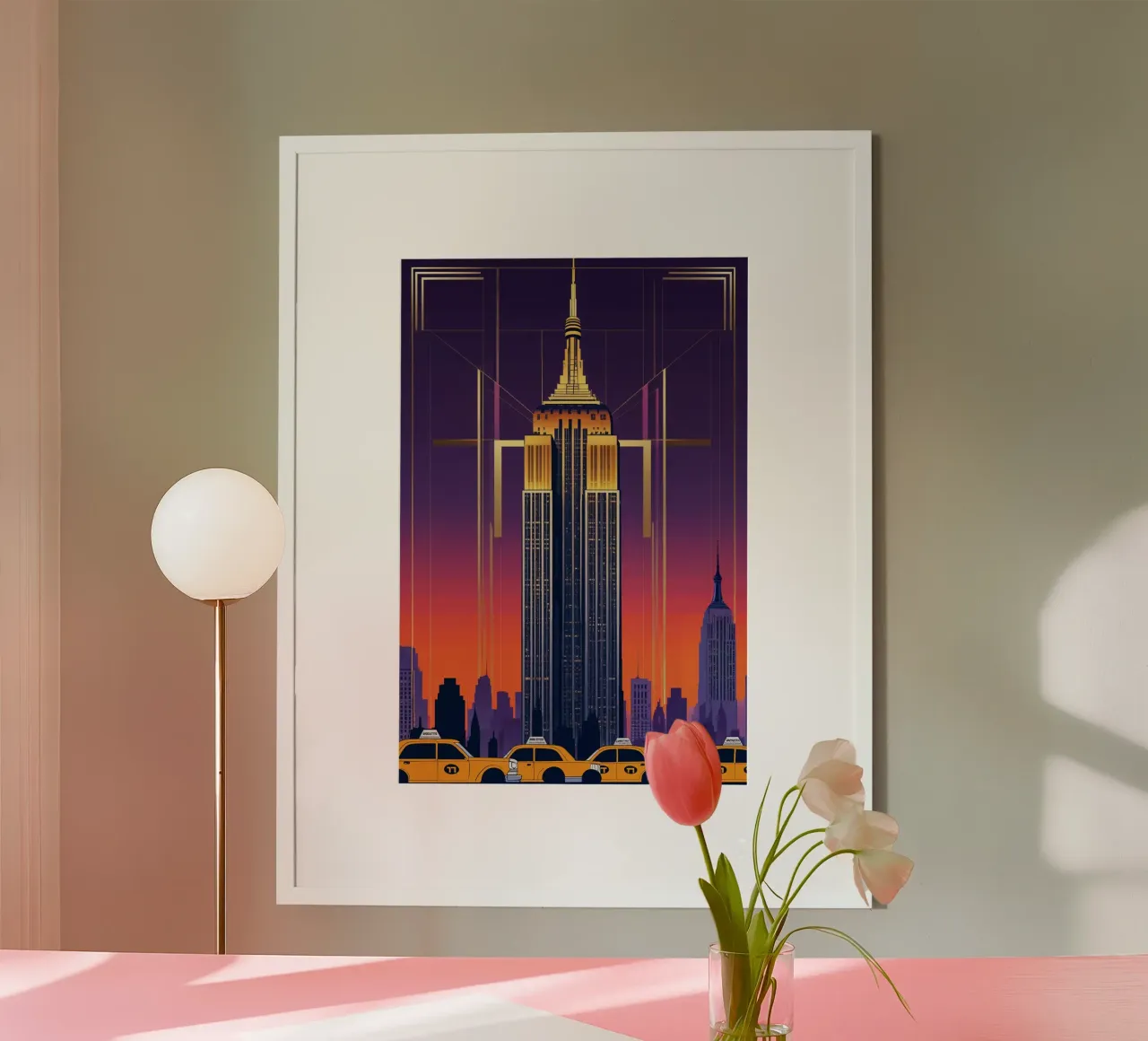 Empire State Building: A Golden Art Deco Icon poster da AlbertKlee