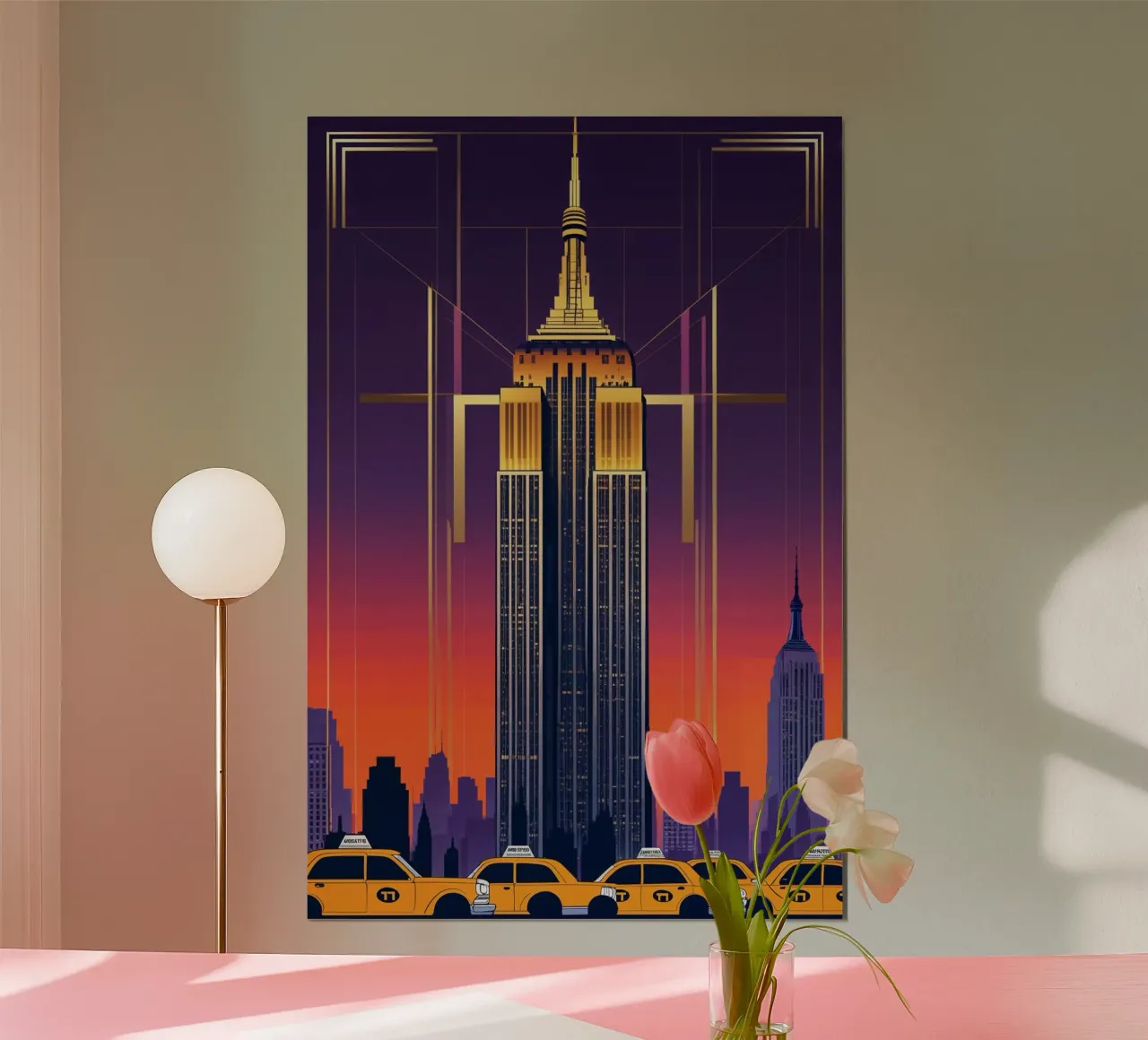 Empire State Building: A Golden Art Deco Icon poster da AlbertKlee