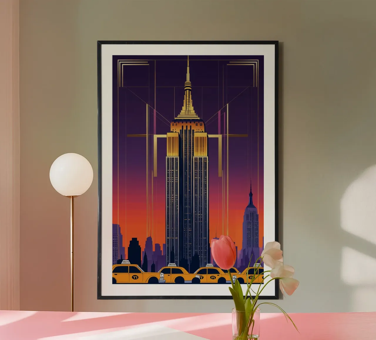 Empire State Building: A Golden Art Deco Icon poster da AlbertKlee