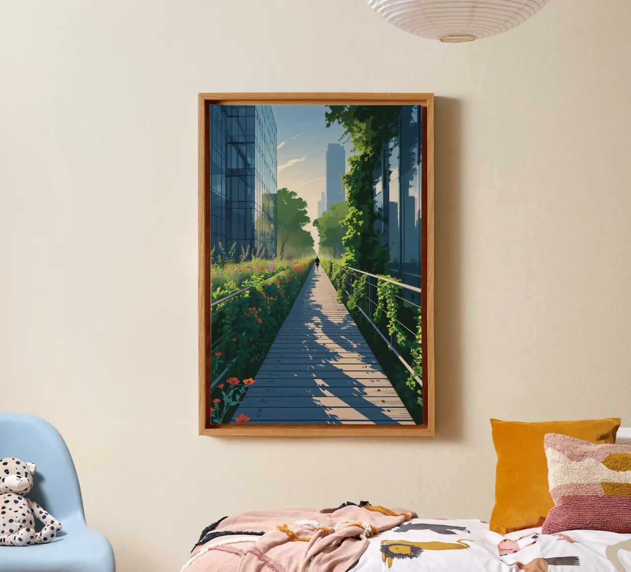 High Line Perspective: A Path Through Nature canvas van AlbertKlee