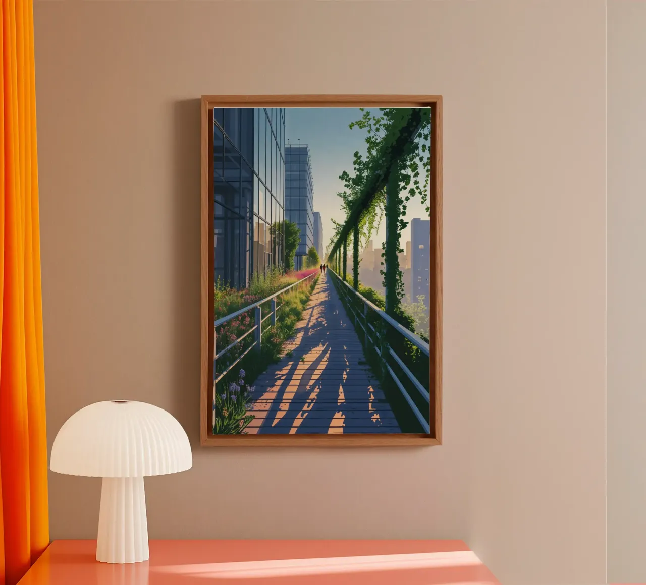 The High Line: A Morning in Bloom tela con Cornice a cassetta da AlbertKlee