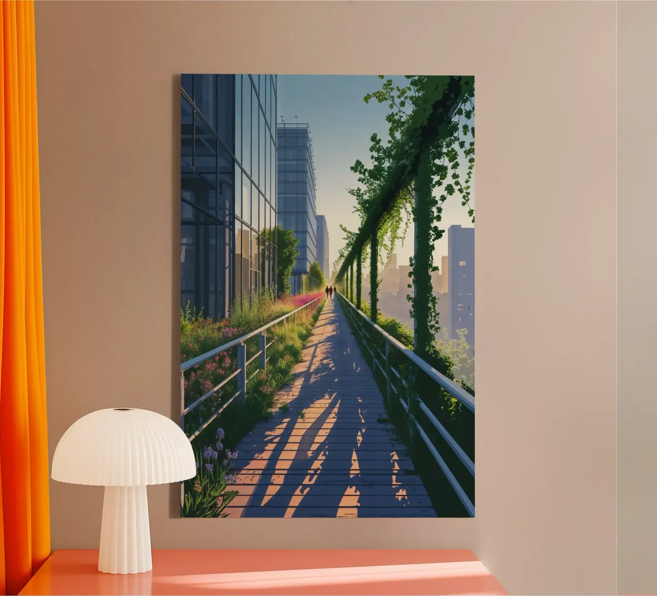 The High Line: A Morning in Bloom tela con Cornice a cassetta da AlbertKlee