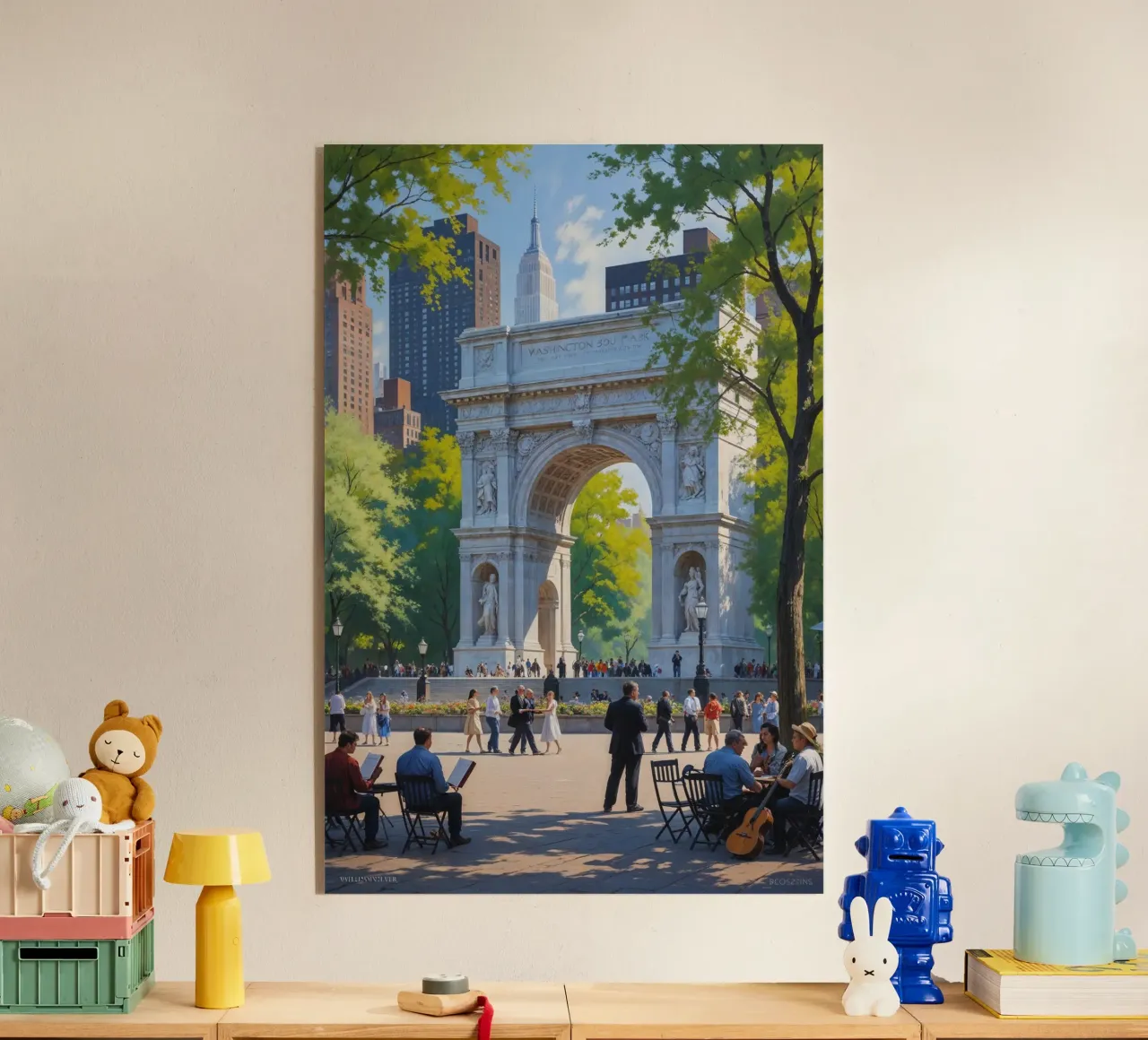New York's Washington Square Arch in Summer plexiglass da AlbertKlee