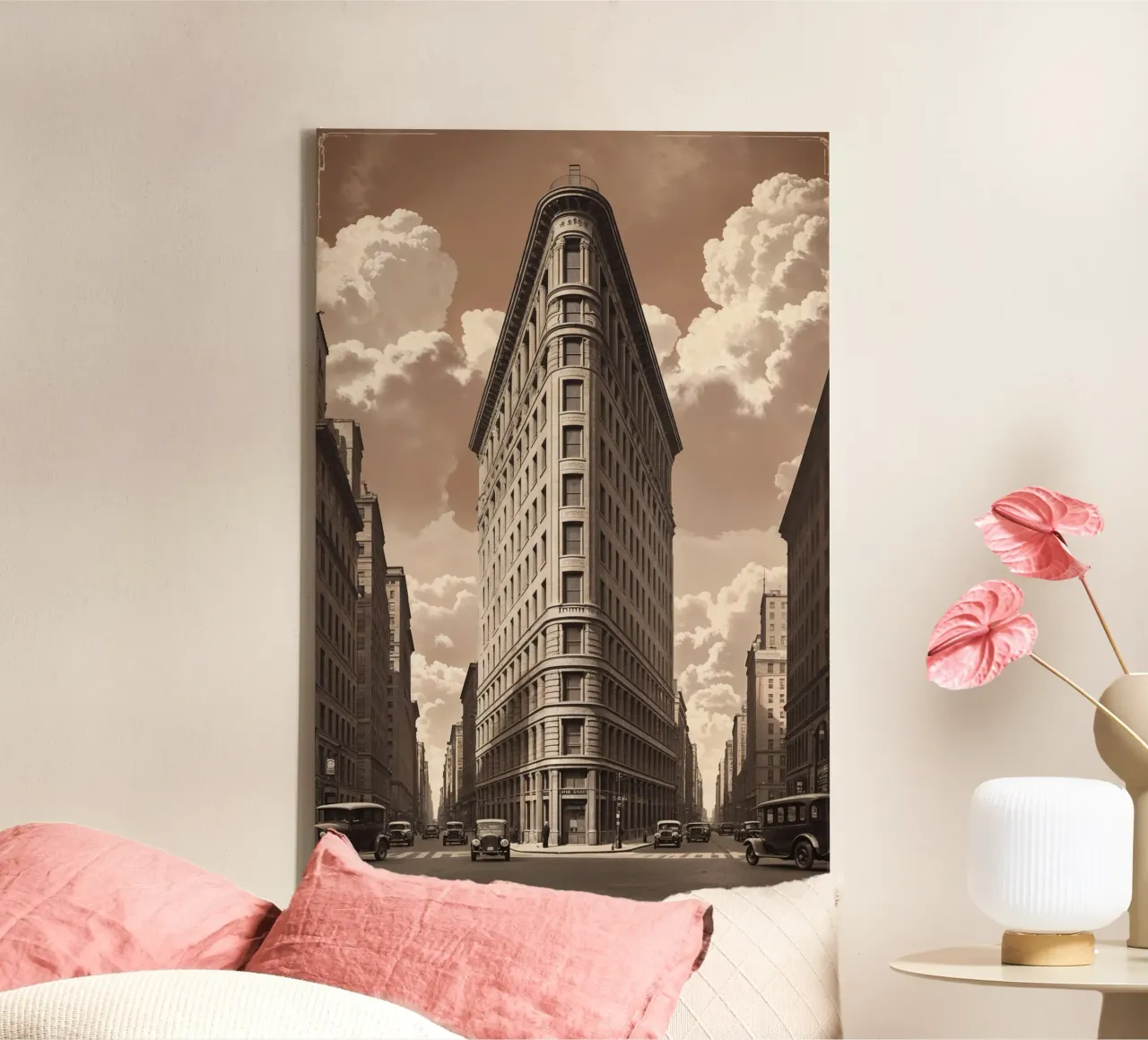 Historic Charm of the Flatiron Building tela con Cornice a cassetta da AlbertKlee
