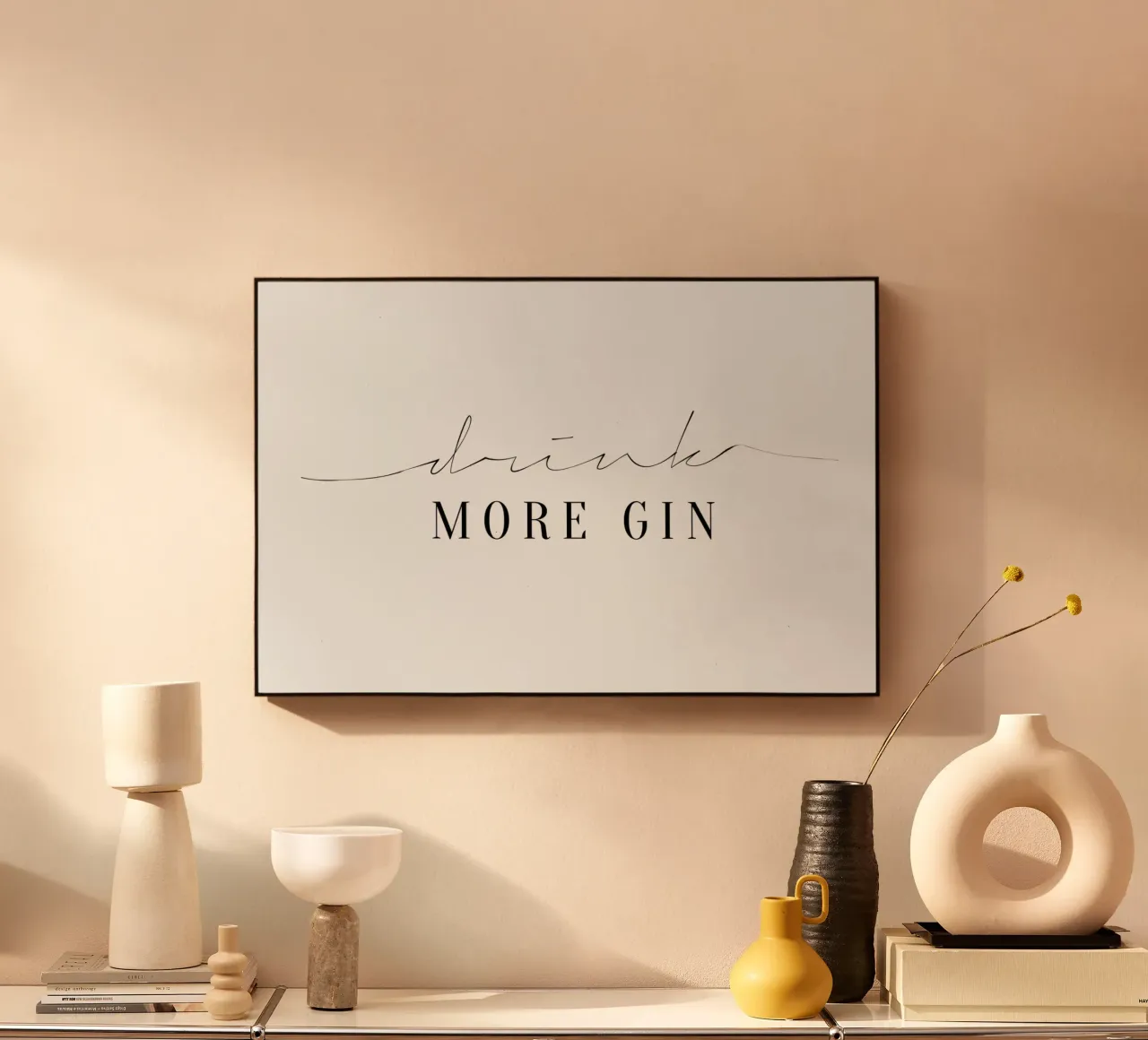 Drink More Gin plexiglass da Honeymoon Hotel