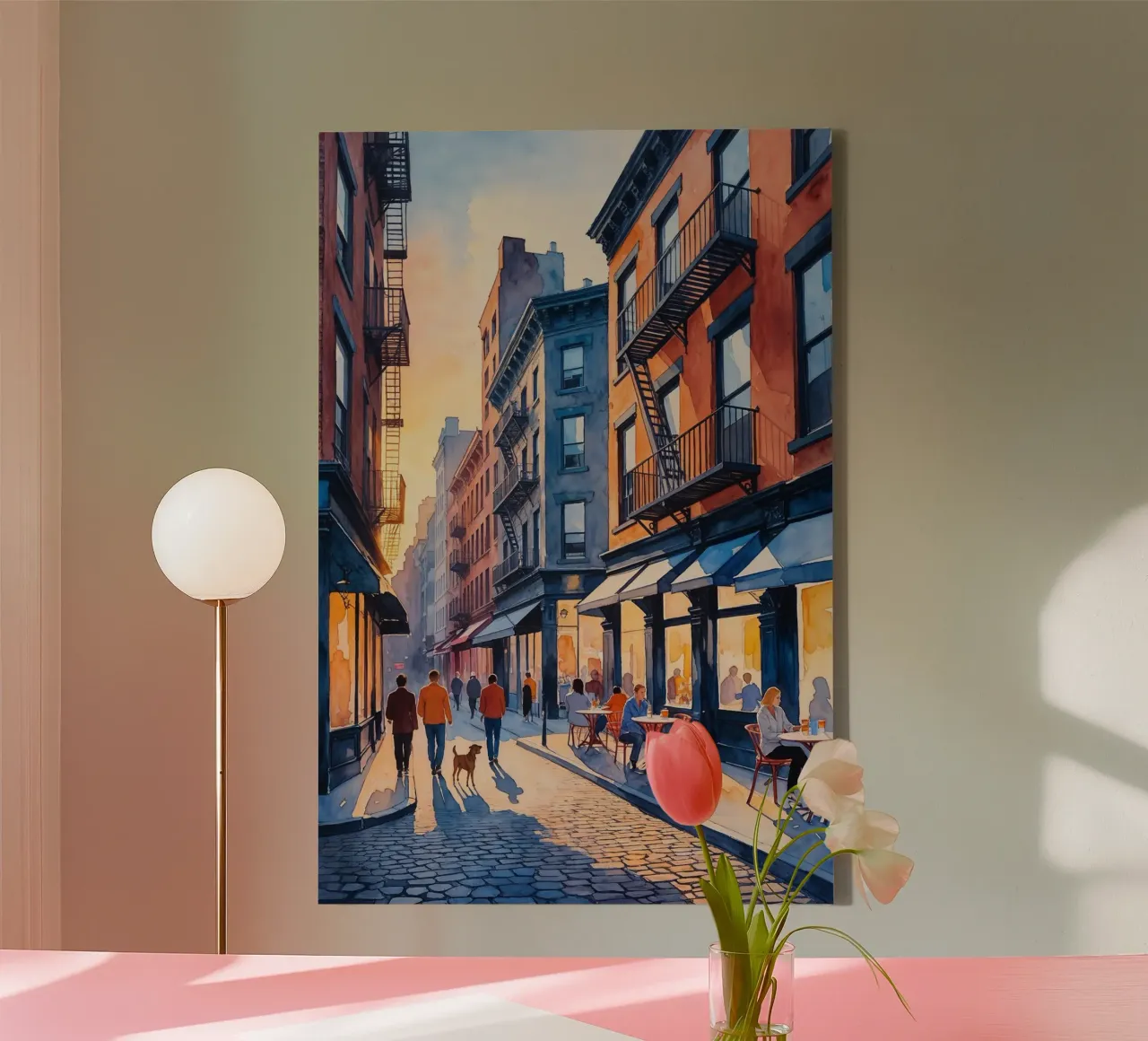 A Charming Evening in the City tela con Cornice a cassetta da AlbertKlee