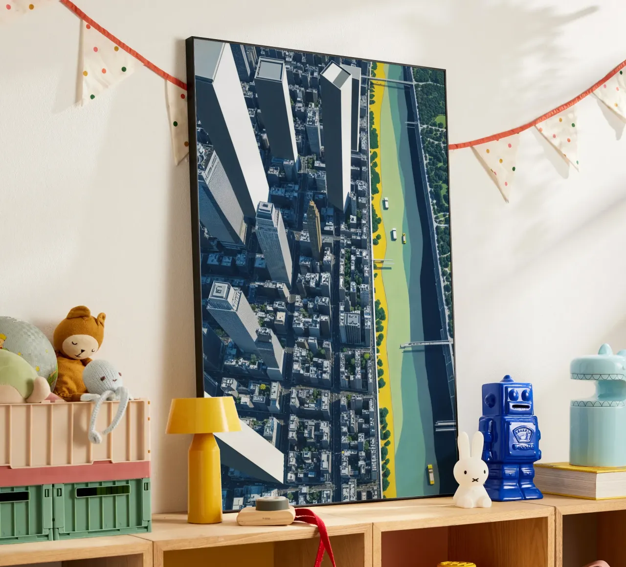 Skyline and Waterways: A City in Balance alluminio dibond da AlbertKlee