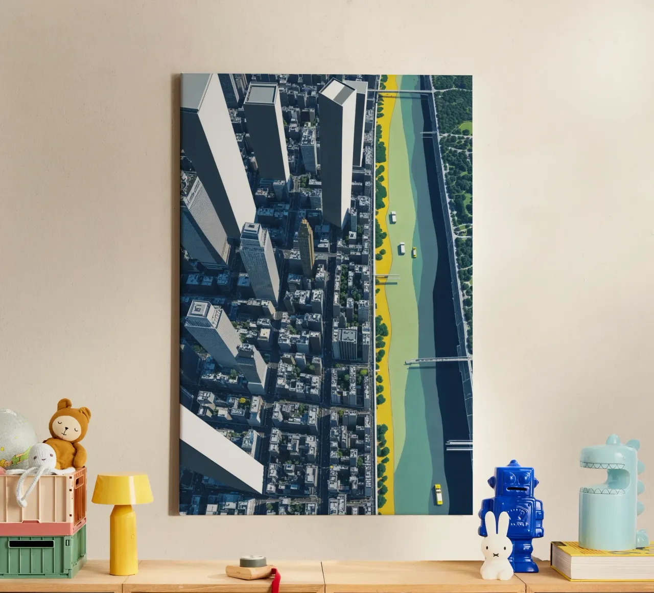 Skyline and Waterways: A City in Balance tela da AlbertKlee