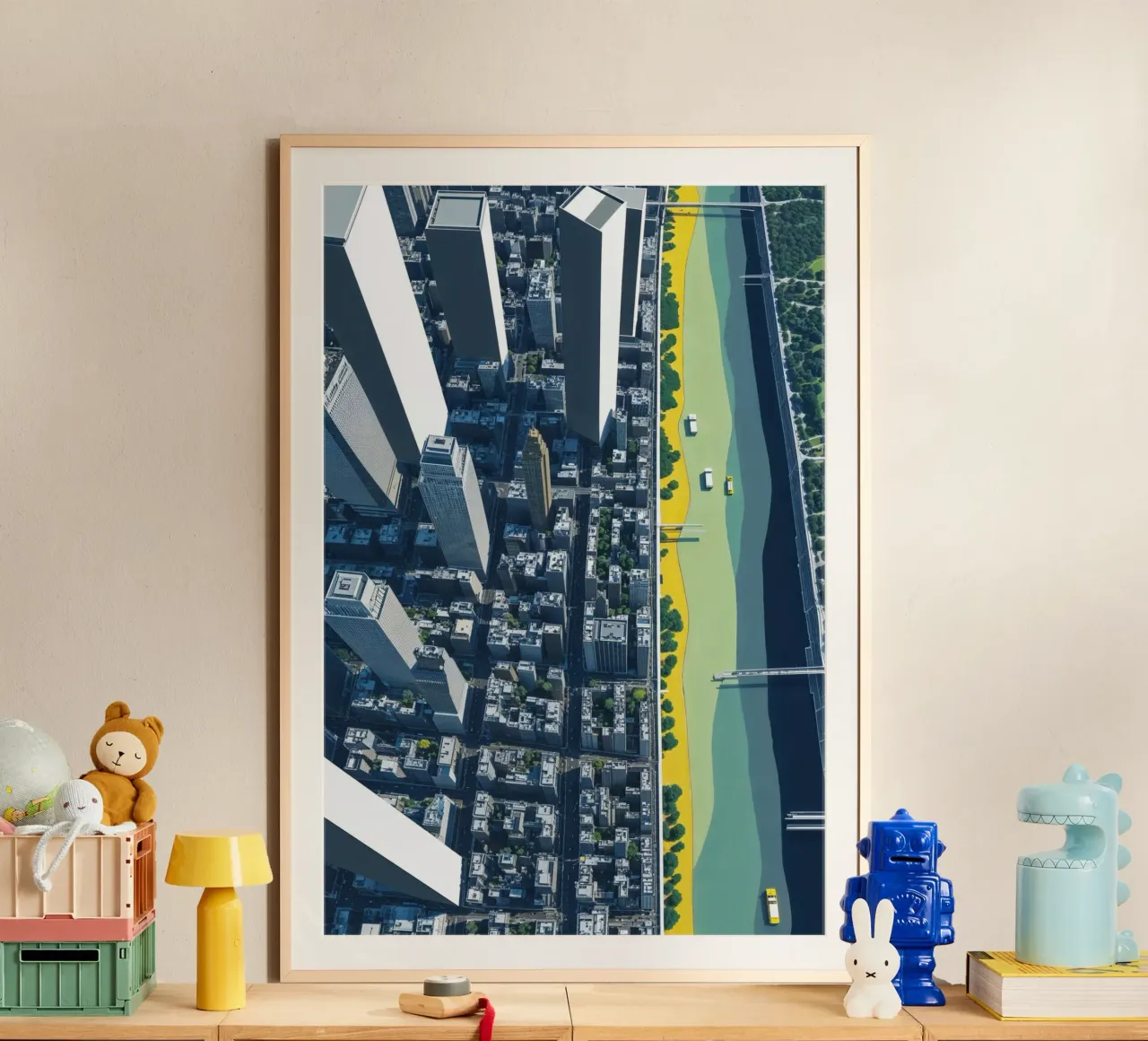 Skyline and Waterways: A City in Balance carta hahnemühle da AlbertKlee