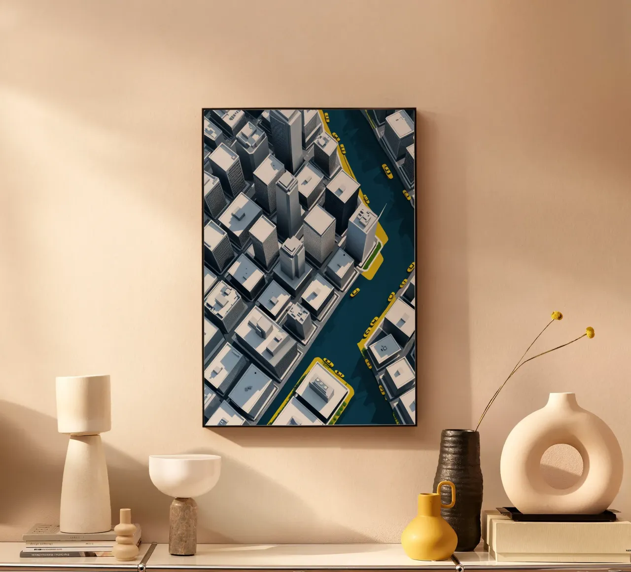 Aerial Harmony: Cityscapes and Green Intersections plexiglass da AlbertKlee