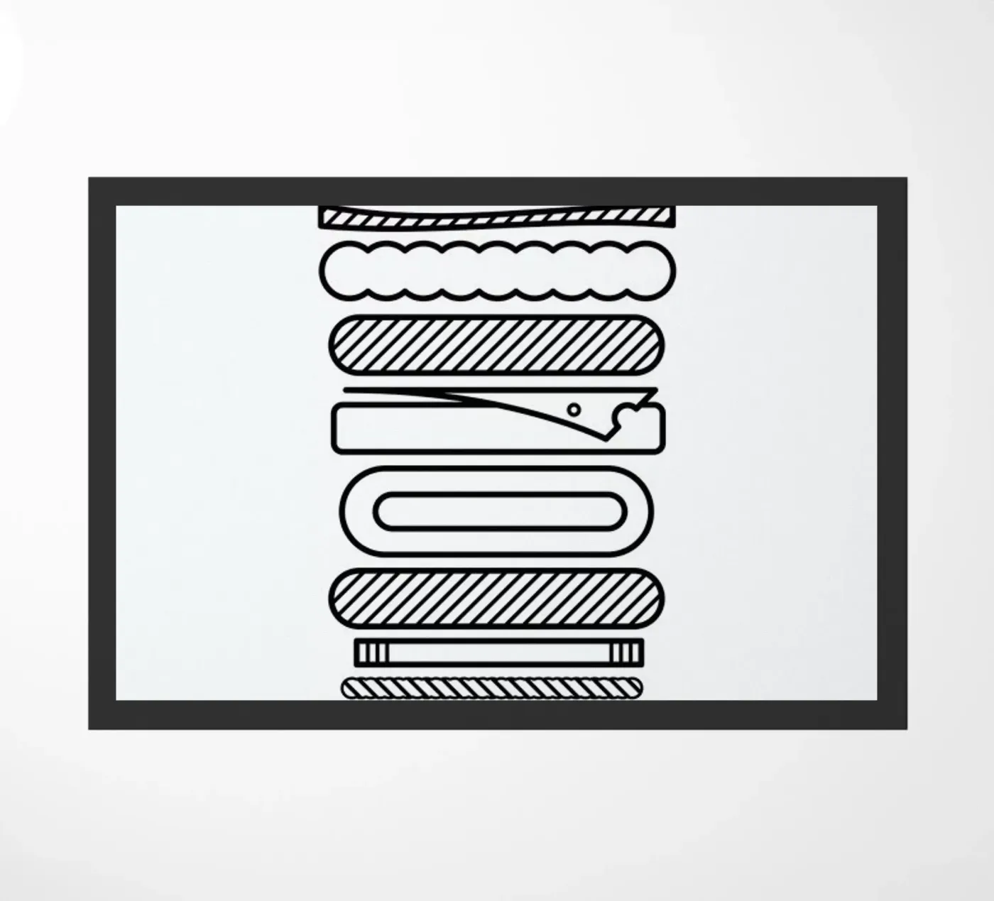 Burger doormat by Chris Wharton