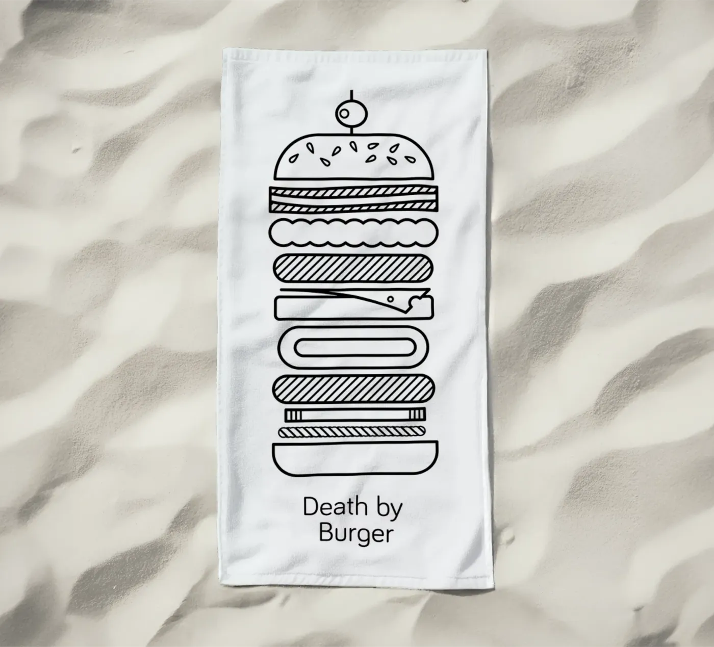 Burger serviette de plage de Chris Wharton
