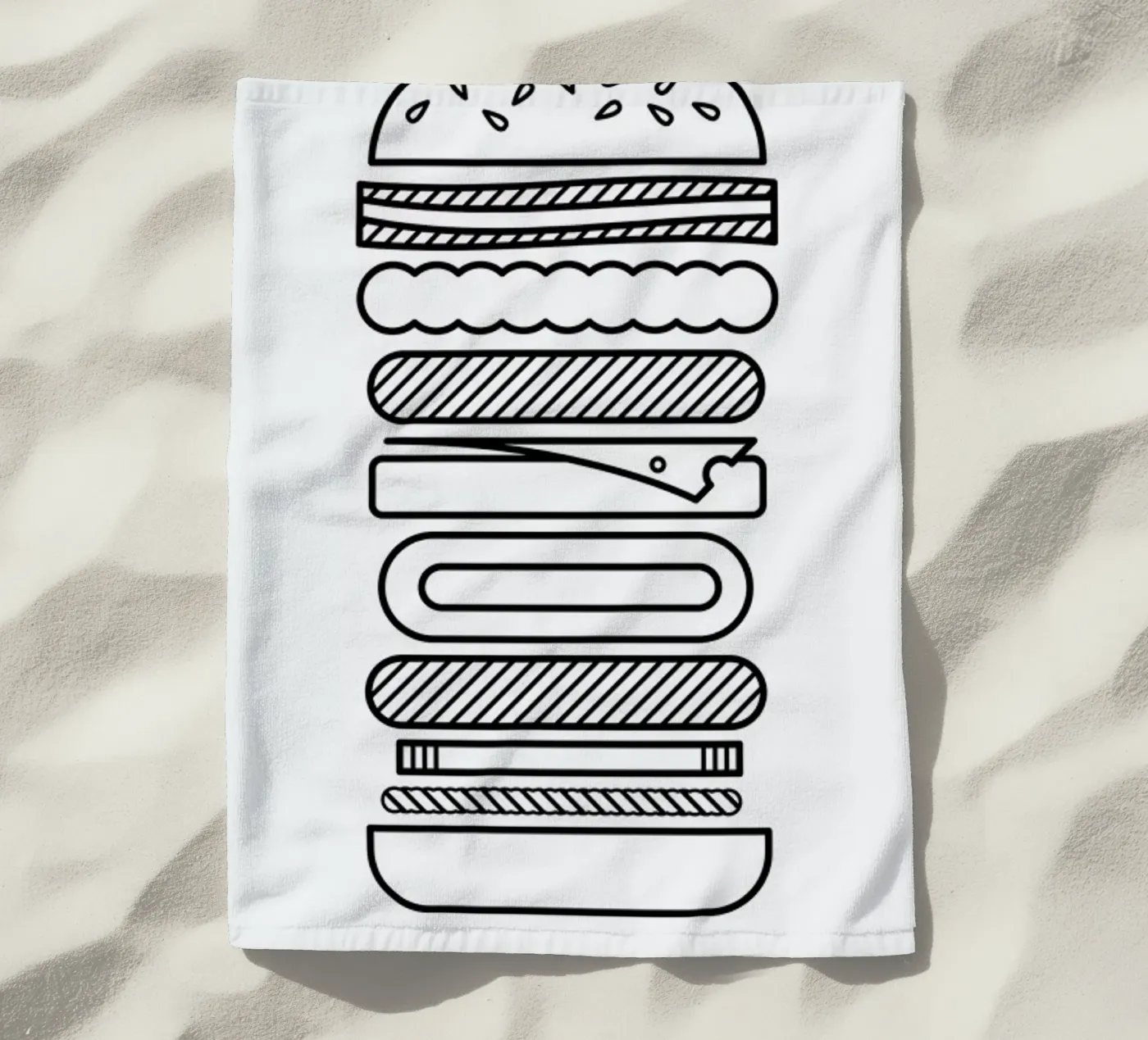 Burger serviette de plage de Chris Wharton