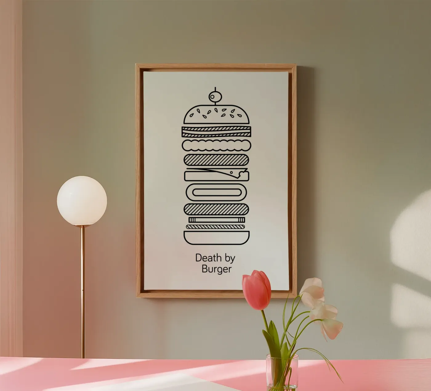 Burger canvas van Chris Wharton