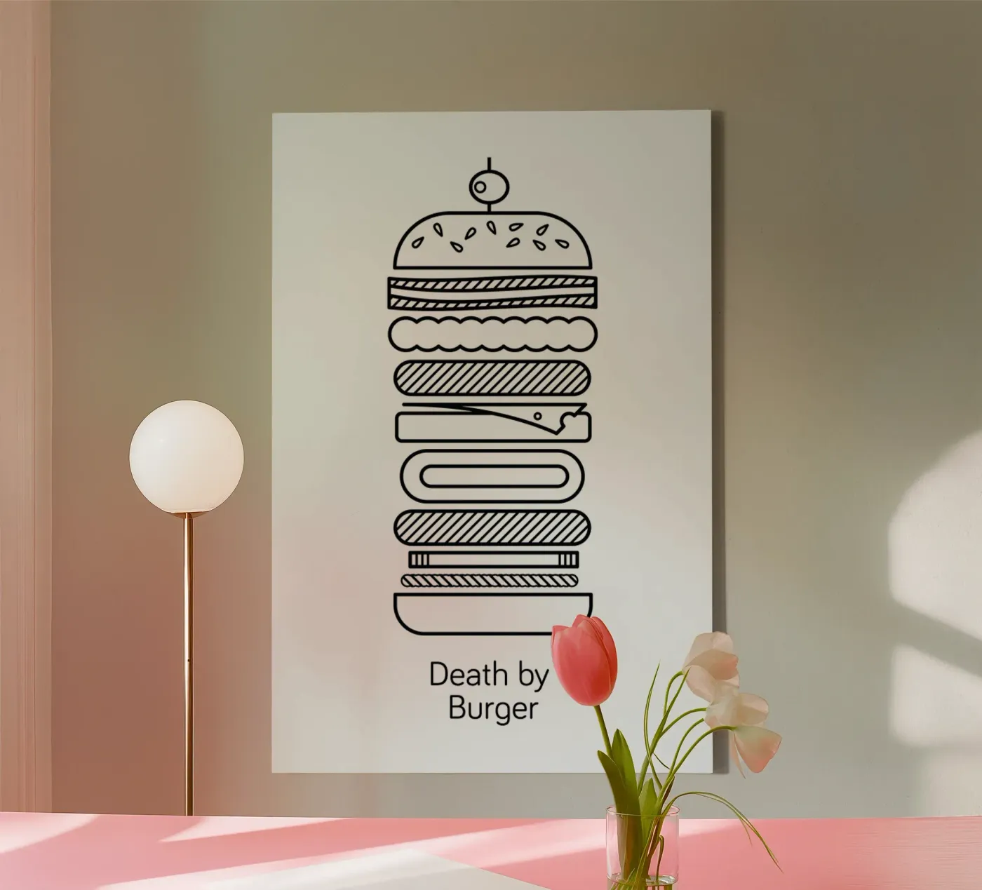 Burger canvas van Chris Wharton