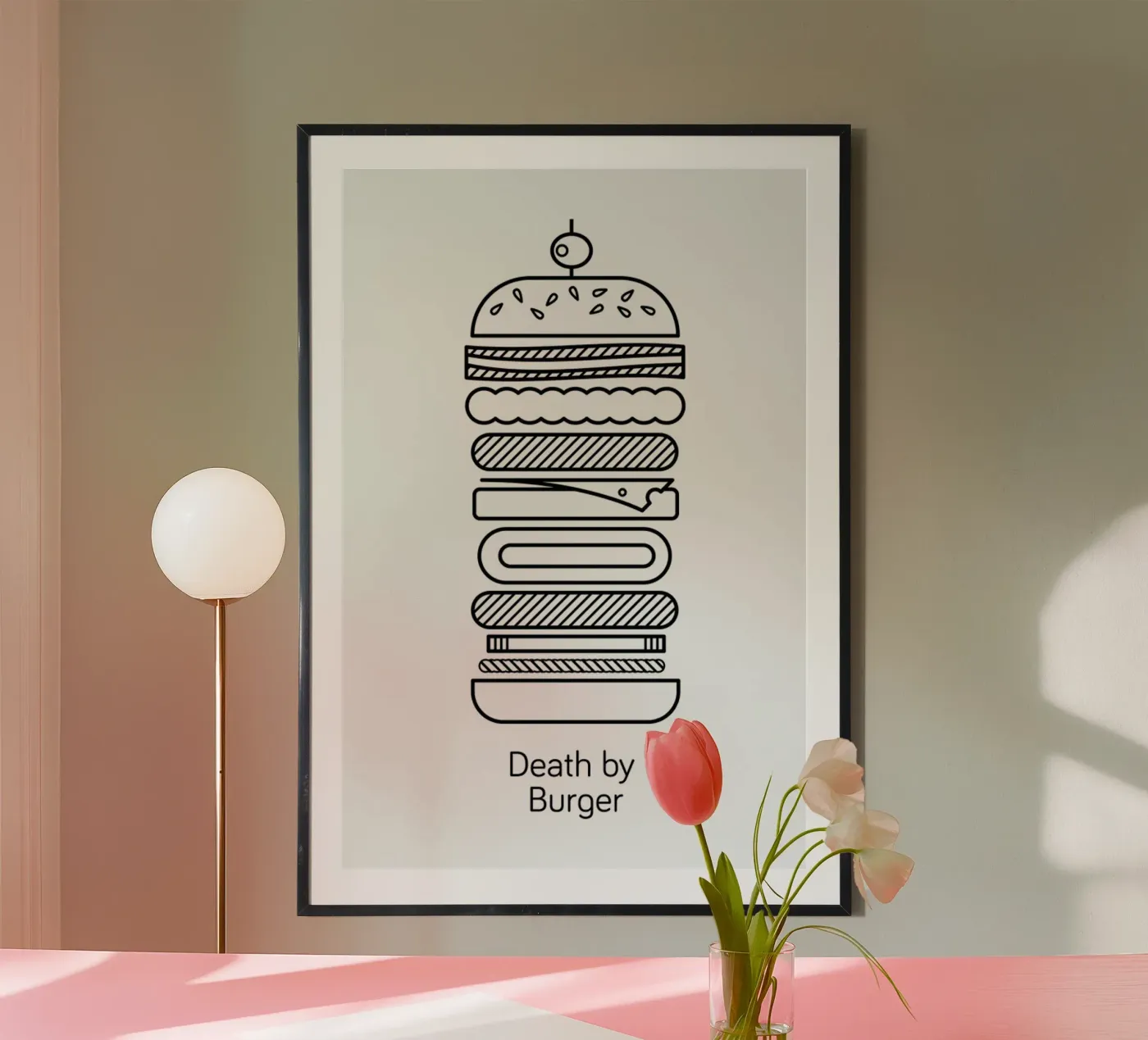 Burger poster van Chris Wharton