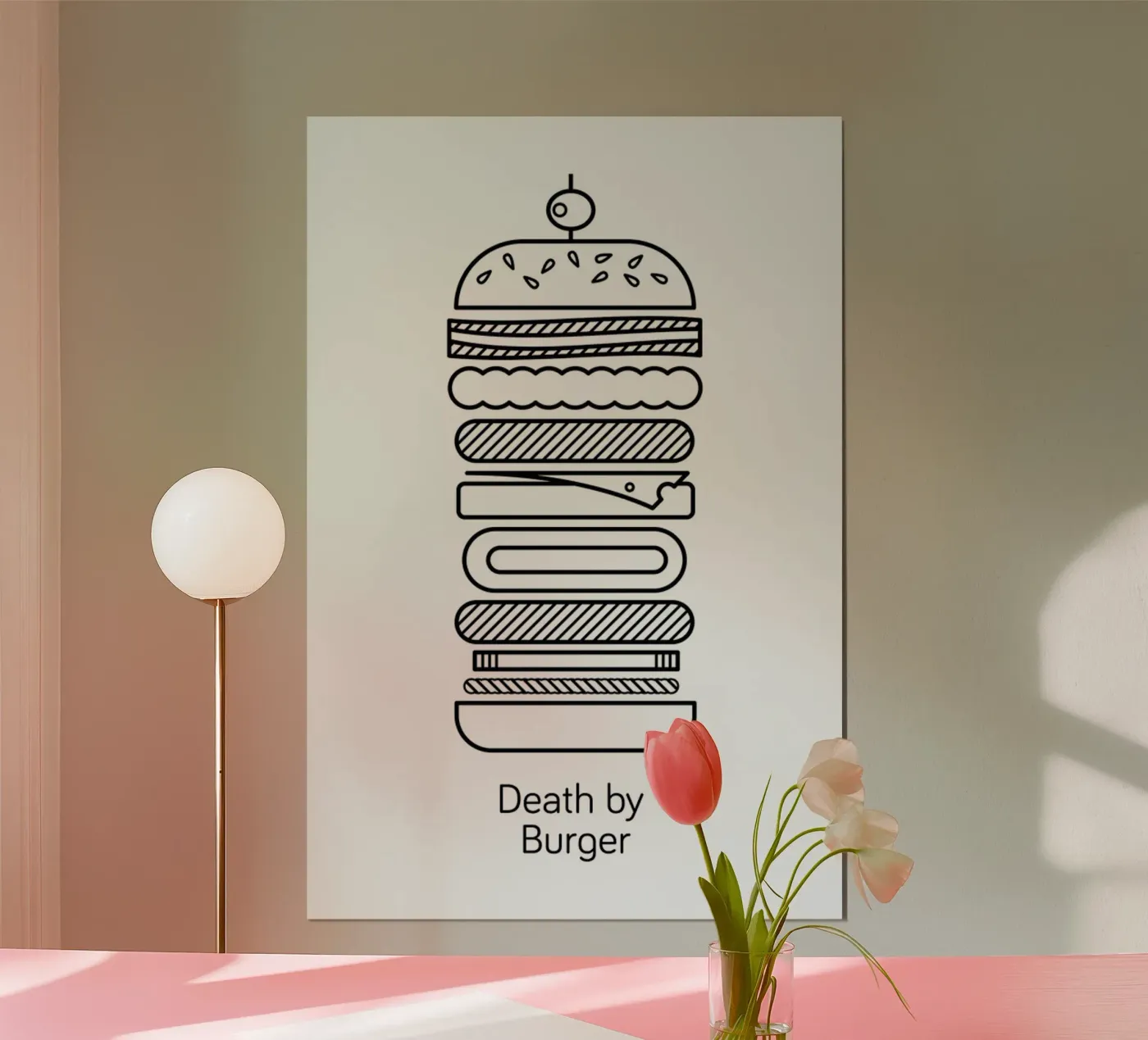 Burger poster van Chris Wharton