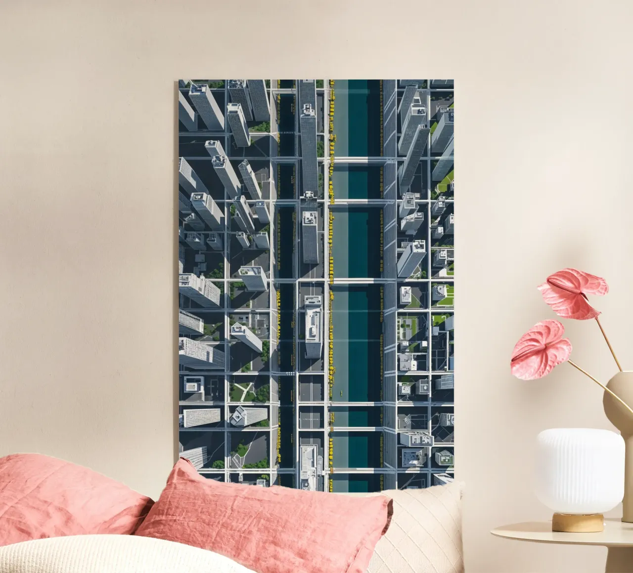 Aerial Metropolis of the Future plexiglass da AlbertKlee