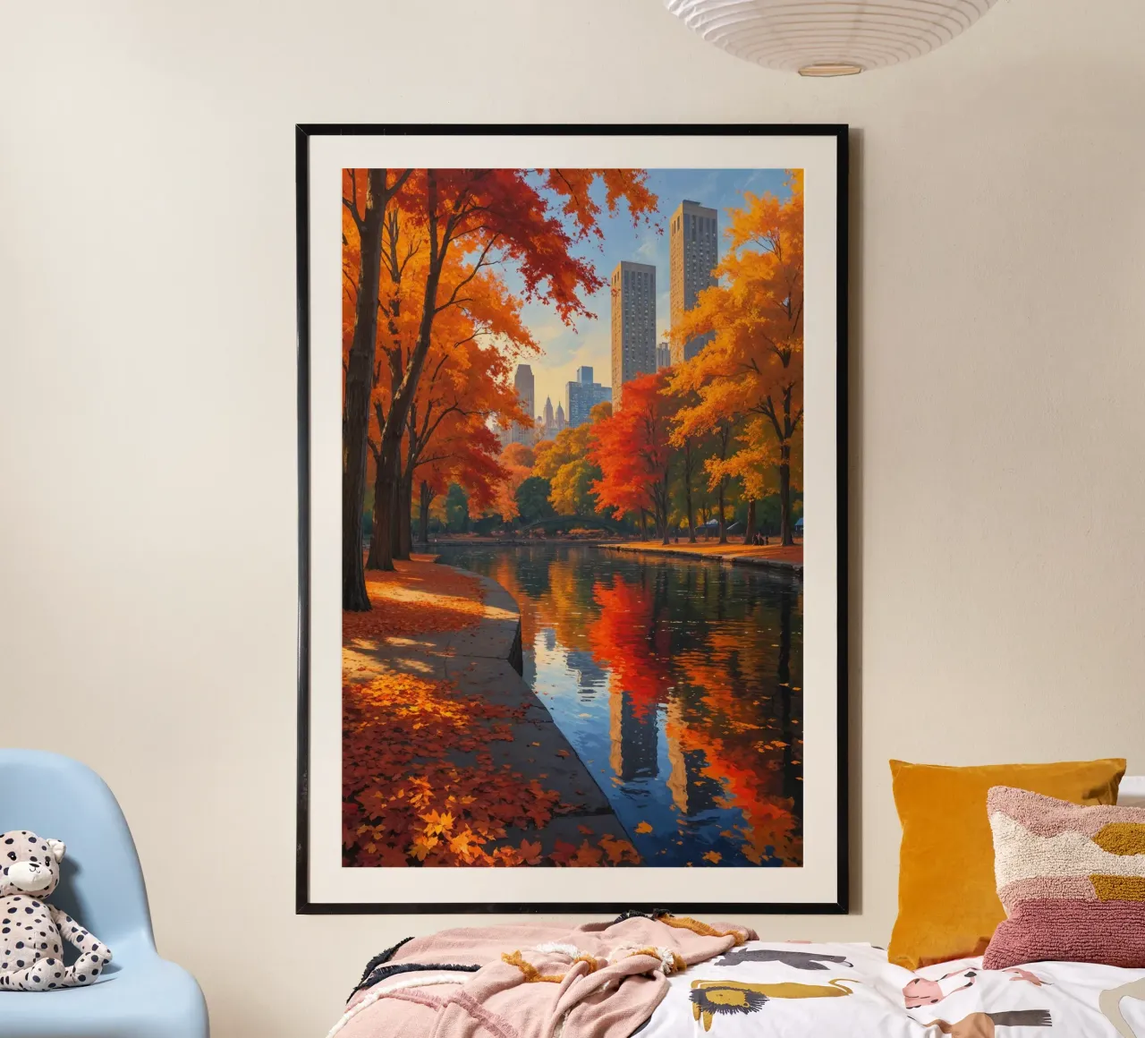Central Park’s Fall Reflections poster da AlbertKlee