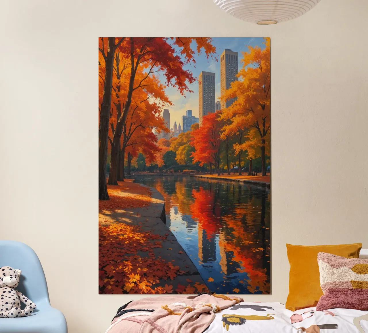Central Park’s Fall Reflections poster da AlbertKlee