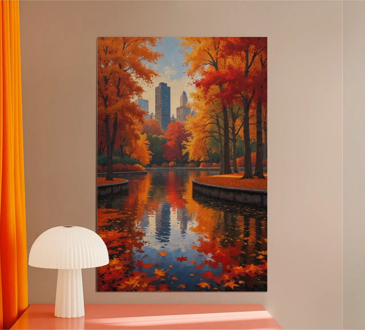 Central Park’s Autumnal Symphony Hahnemühle von AlbertKlee