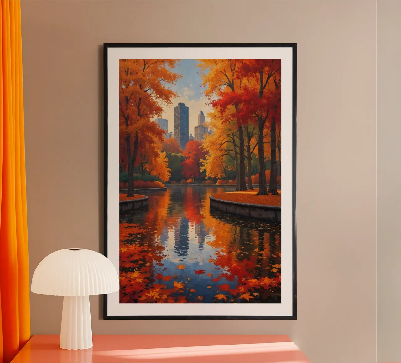 Central Park’s Autumnal Symphony Hahnemühle von AlbertKlee
