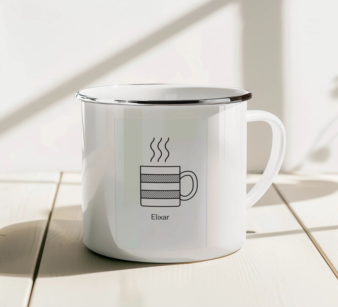 Elixar enamel mug by Chris Wharton