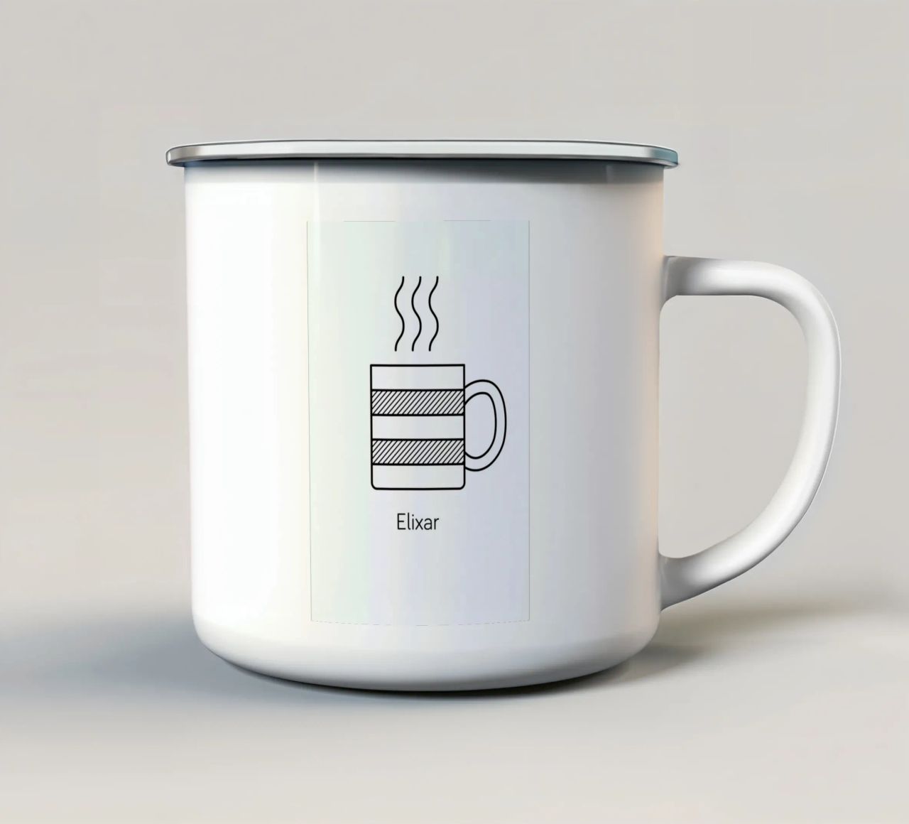 Elixar enamel mug by Chris Wharton