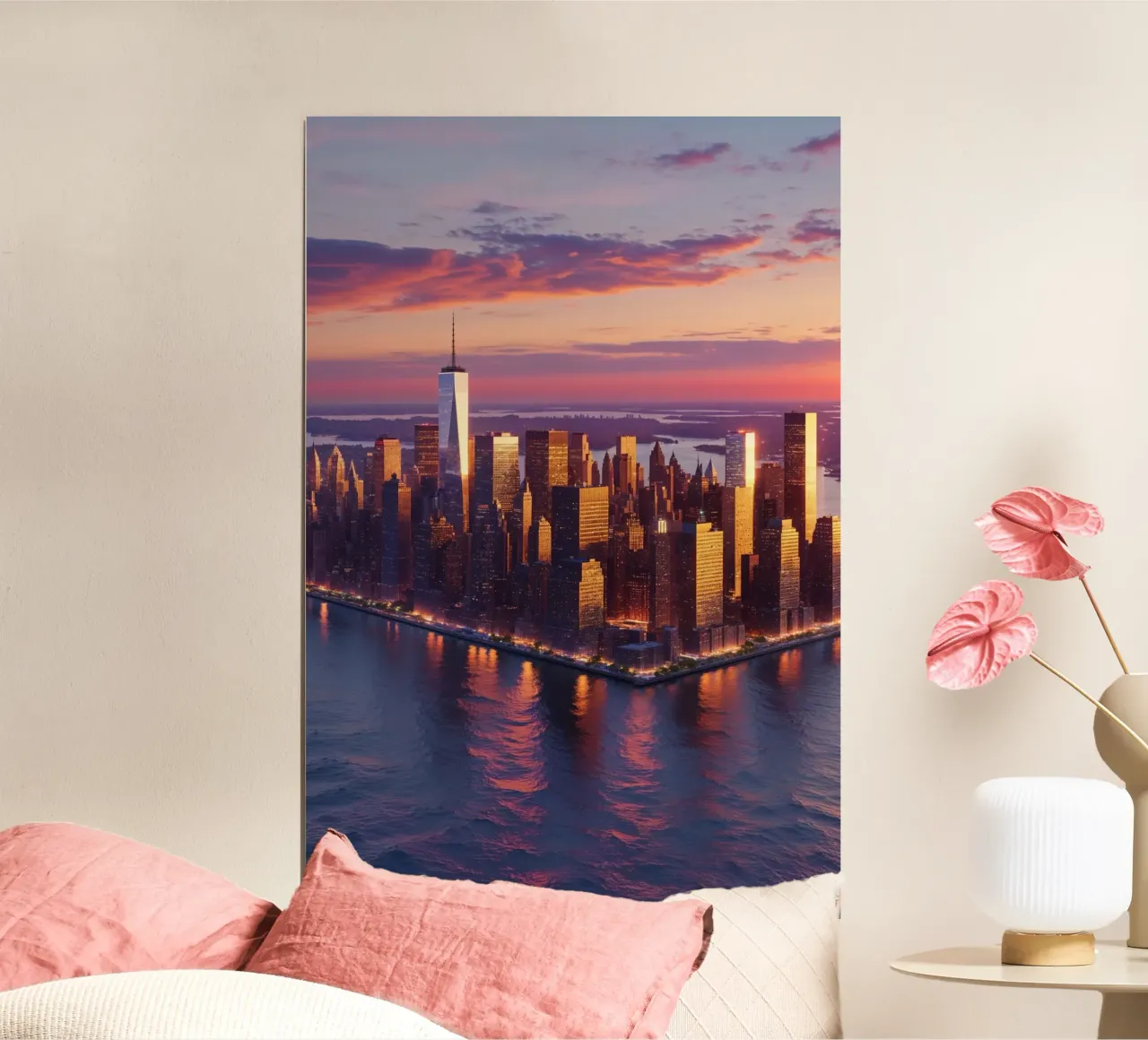 Twilight Elegance of NYC Skyline carta hahnemühle da AlbertKlee