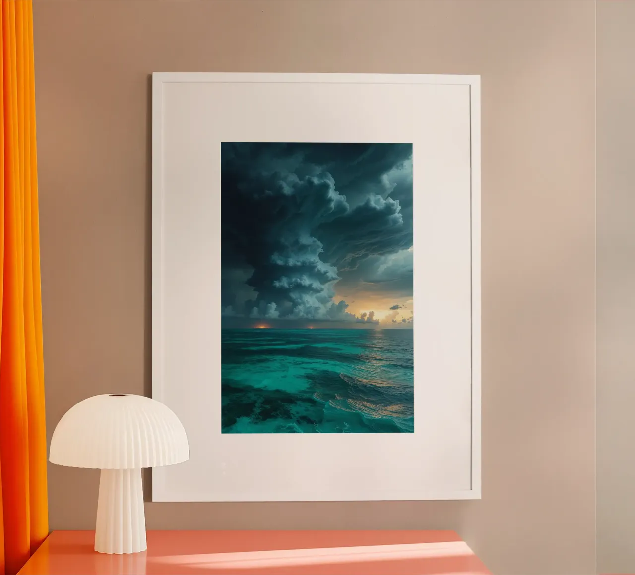 Towering Clouds Over Ocean poster da AlbertKlee