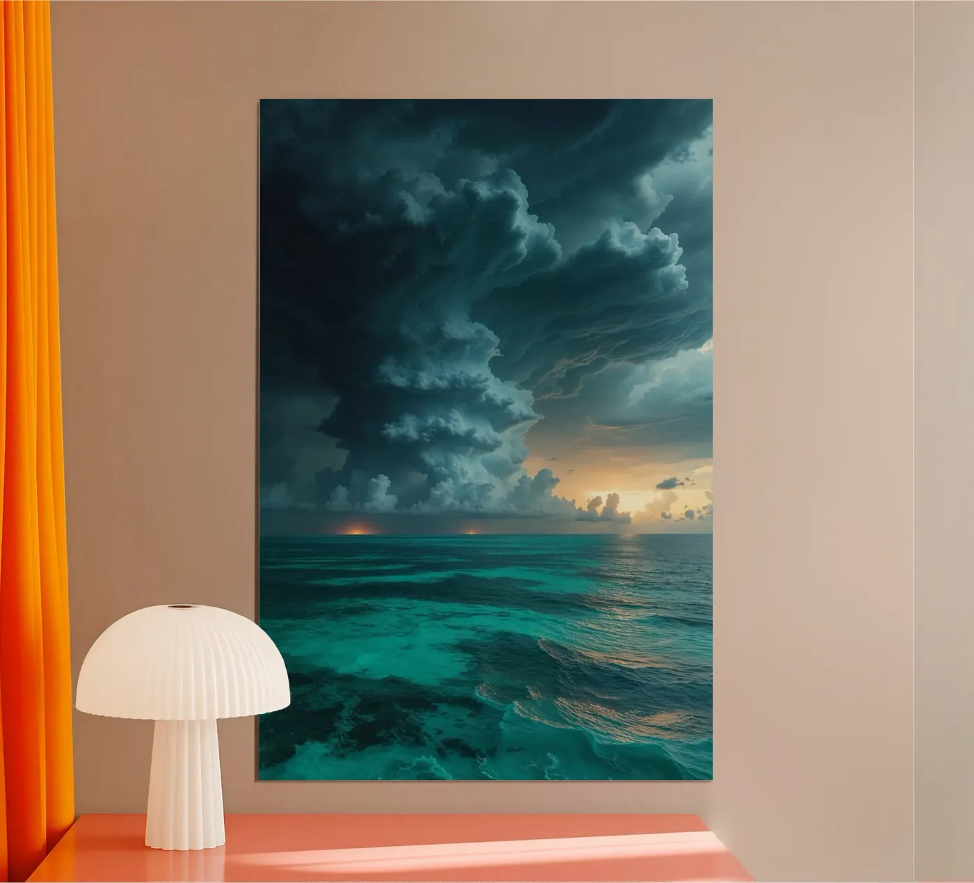 Towering Clouds Over Ocean poster da AlbertKlee