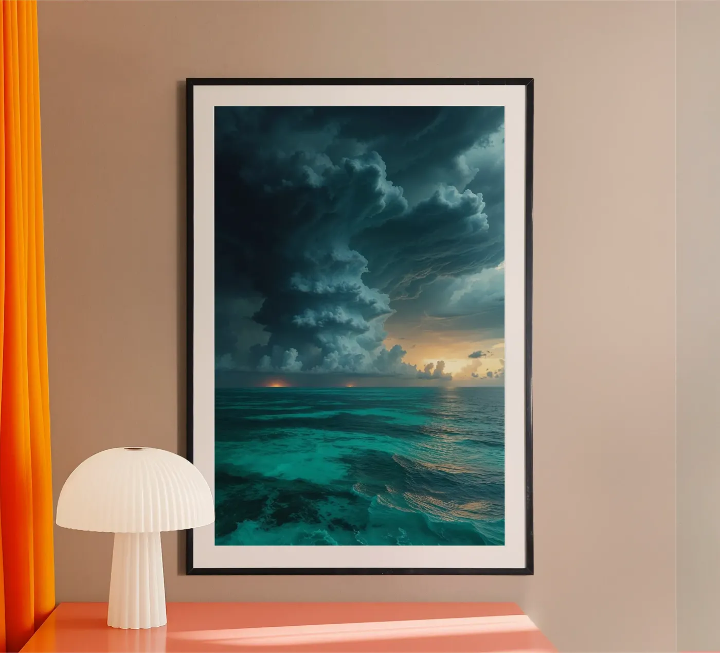 Towering Clouds Over Ocean poster da AlbertKlee