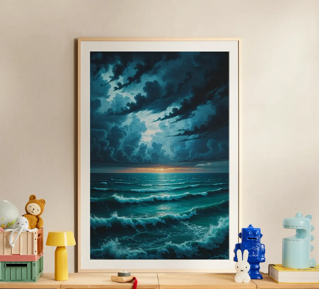 Twilight Tempest Over Ocean carta hahnemühle da AlbertKlee