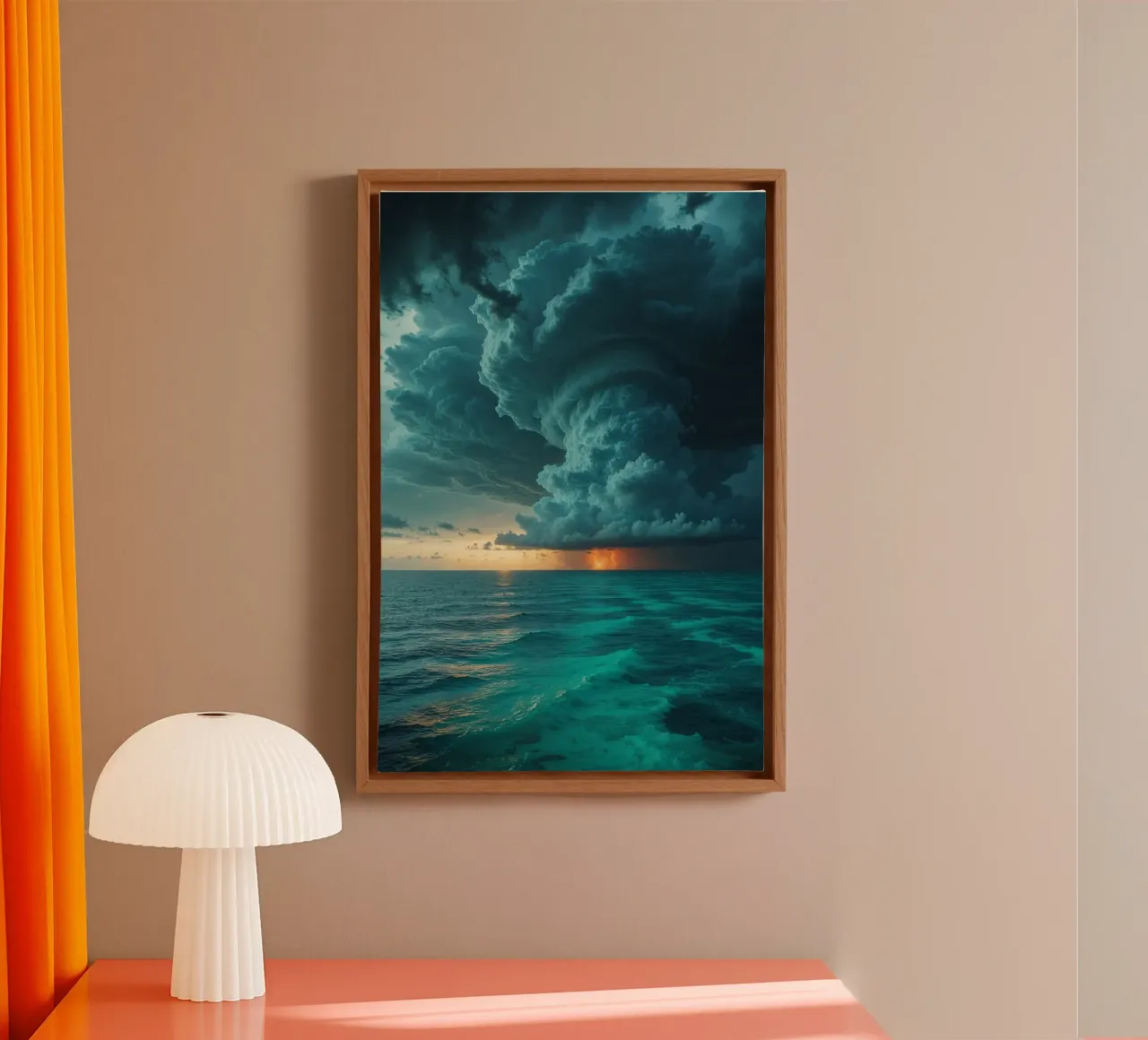 Waves Beneath a Moody Sky canvas van AlbertKlee