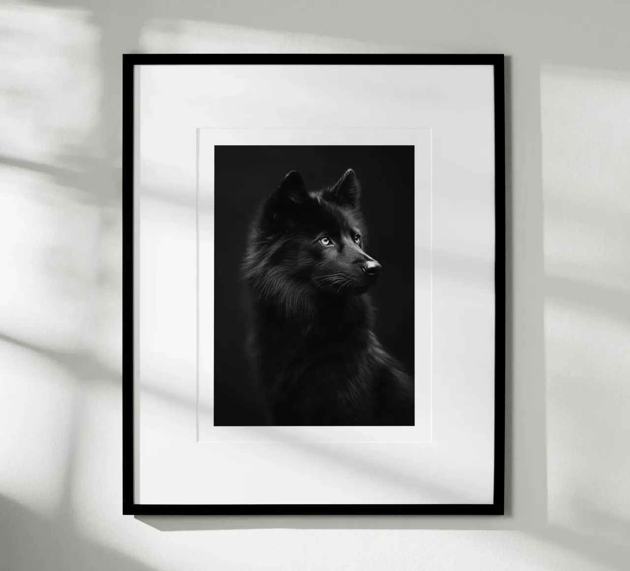 Elegante ritratto di un cane nero carta hahnemühle da Monochrome