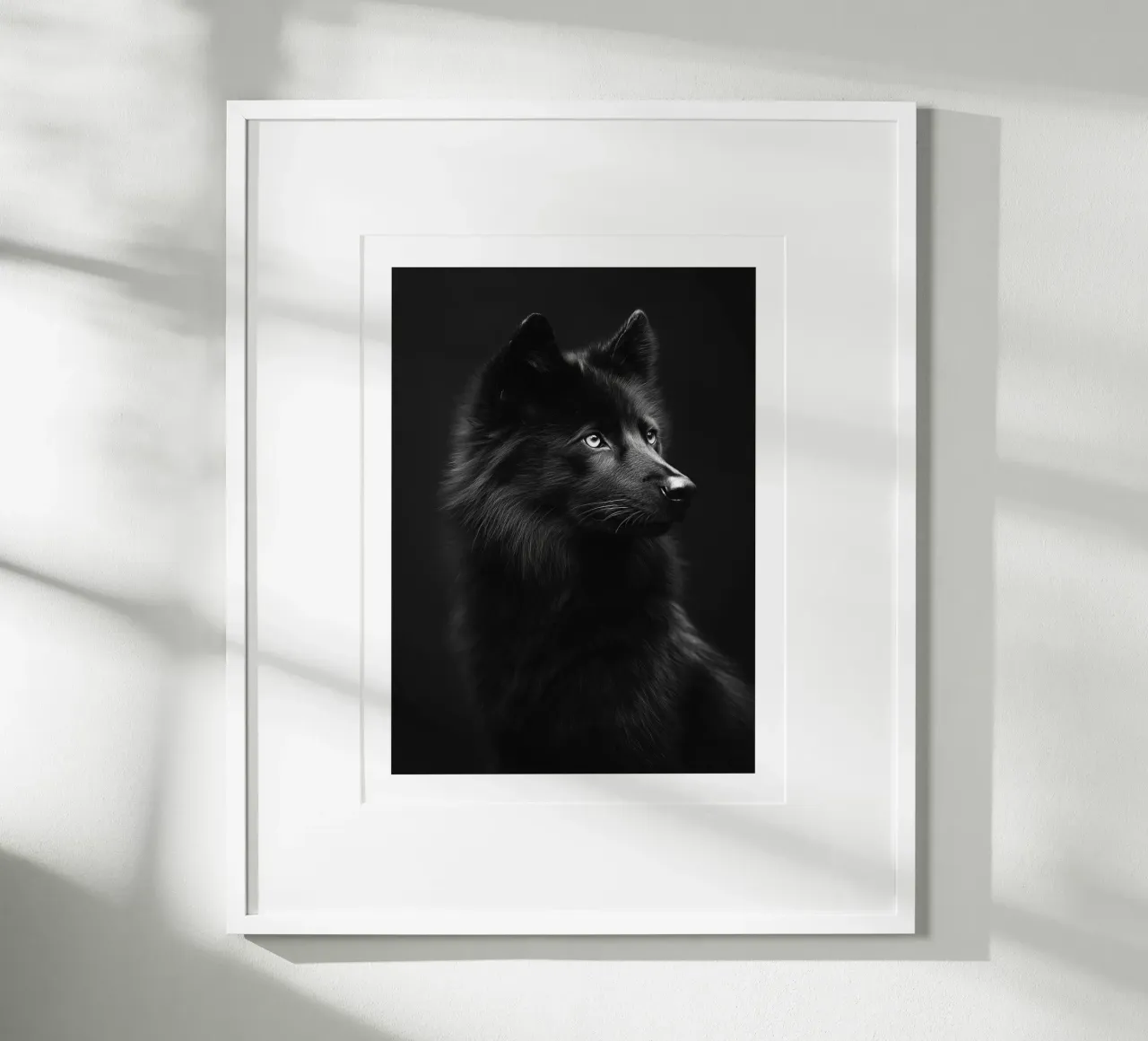 Elegante ritratto di un cane nero carta hahnemühle da Monochrome